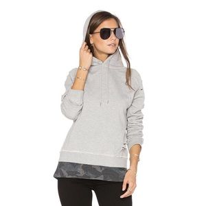 Distressed Loungewear Hoodie w/ Camo